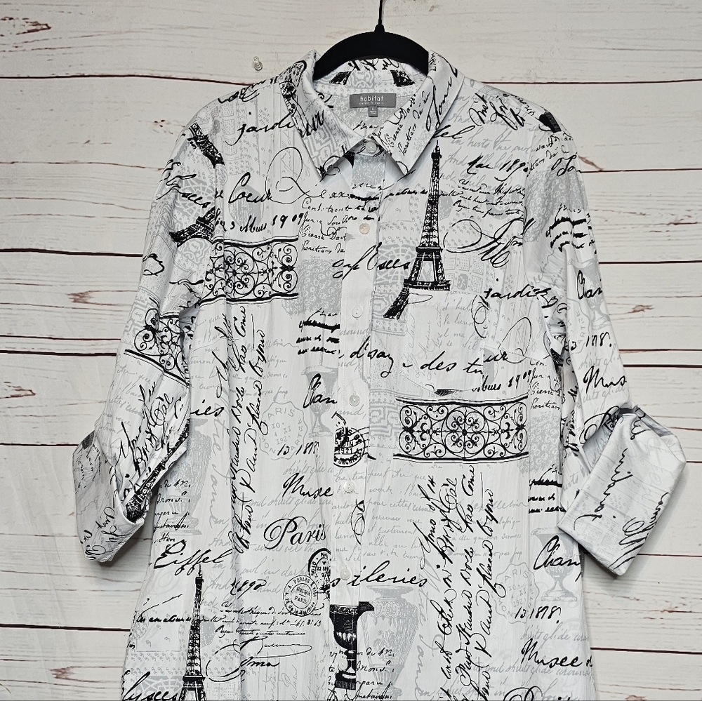 Habitat Paris Print Shirtdress - Picture 3 of 14
